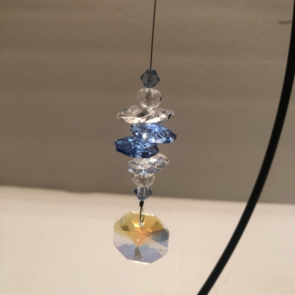 Beautiful “sunset” crystal sun catcher